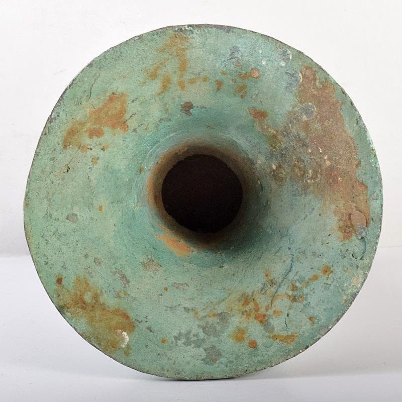 中国　古銅青銅　饕餮文　四方尊式瓶　時代箱付　V　R7775B