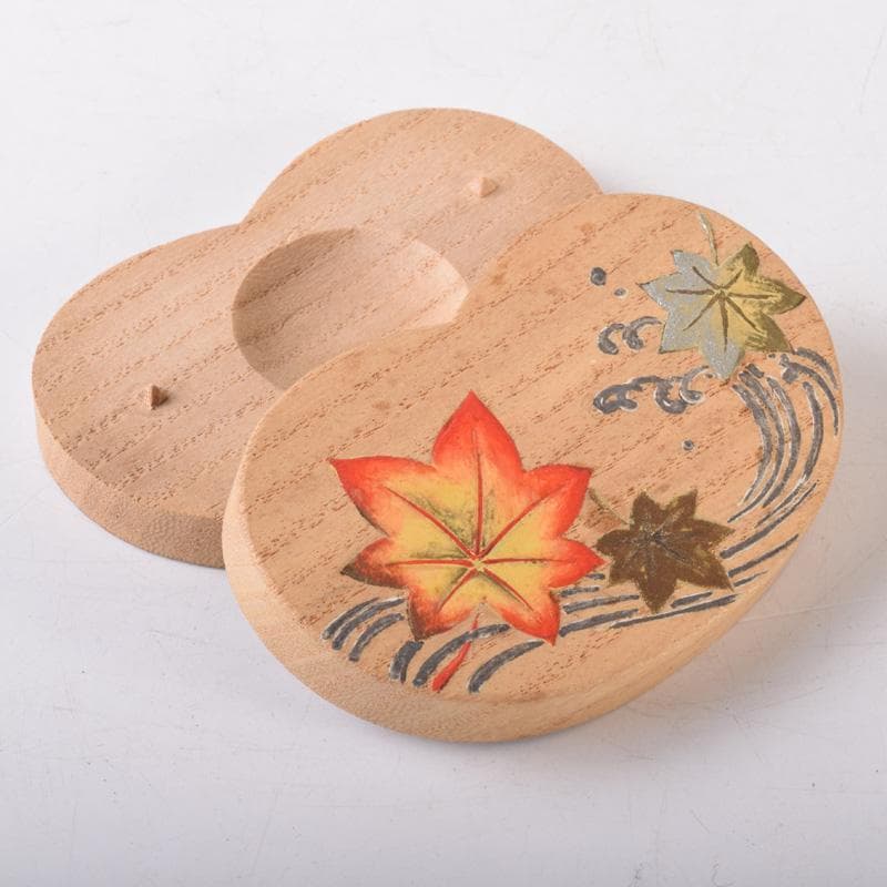 茶道具　祥桑軒　光寿作　紅葉蒔絵　香合　共箱　V　7490