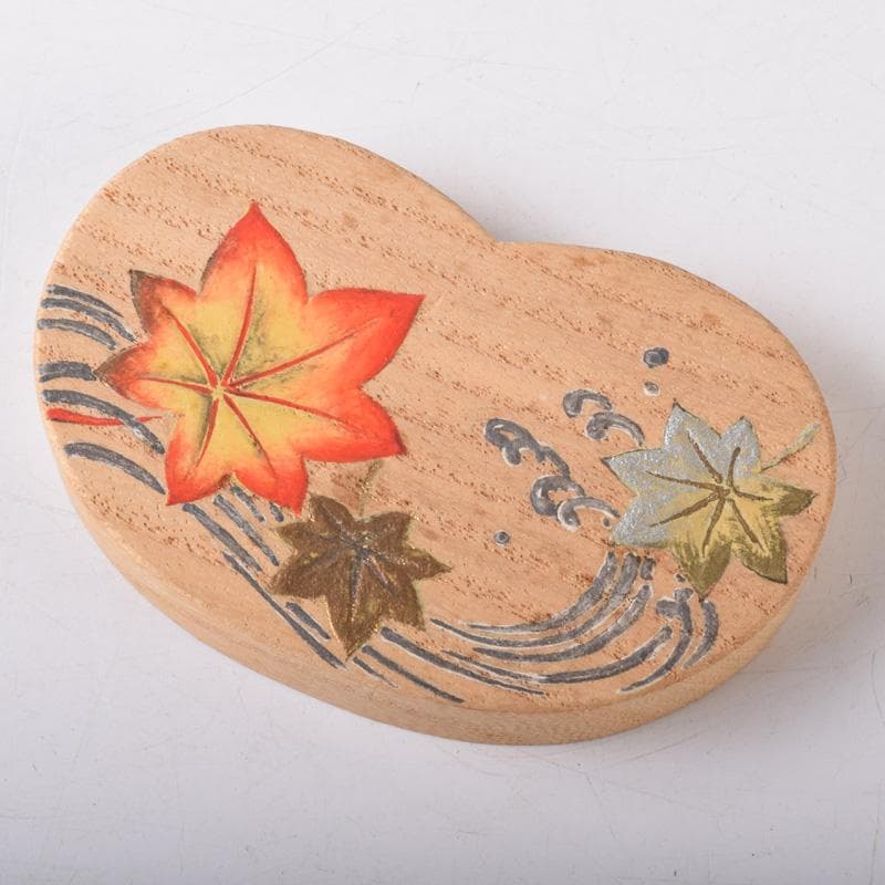 茶道具　祥桑軒　光寿作　紅葉蒔絵　香合　共箱　V　7490