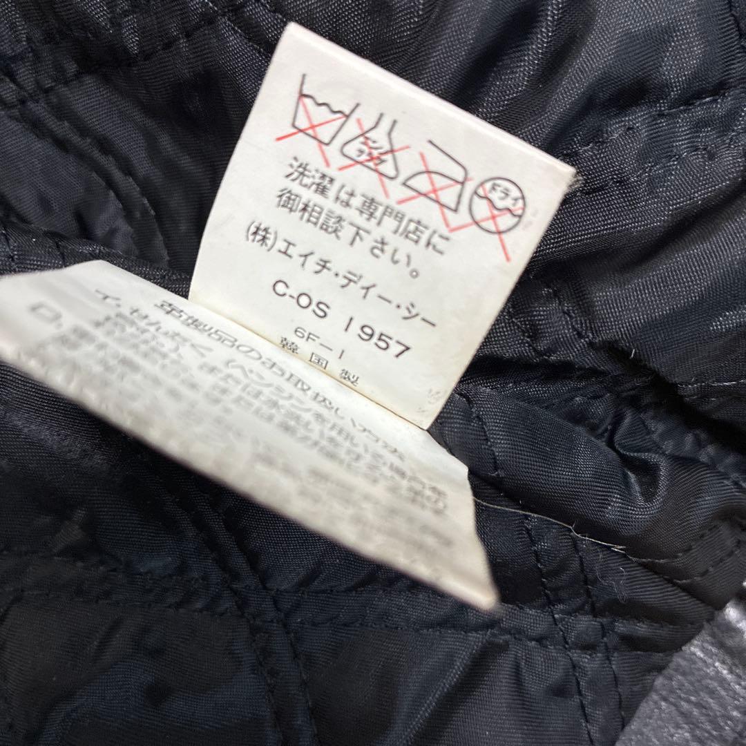 ハーレーダビッドソン ホースハイド シングルライダースジャケット M刺繍ブラック