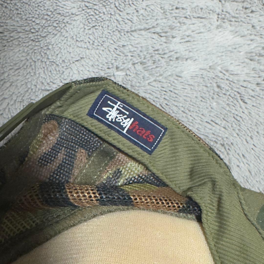 【vintage】90s old Stussy Camo Mesh Cap