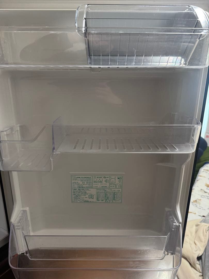 送料無料！2018年356L シャープ 3ドア冷凍冷蔵庫 SJ-GW36D-R