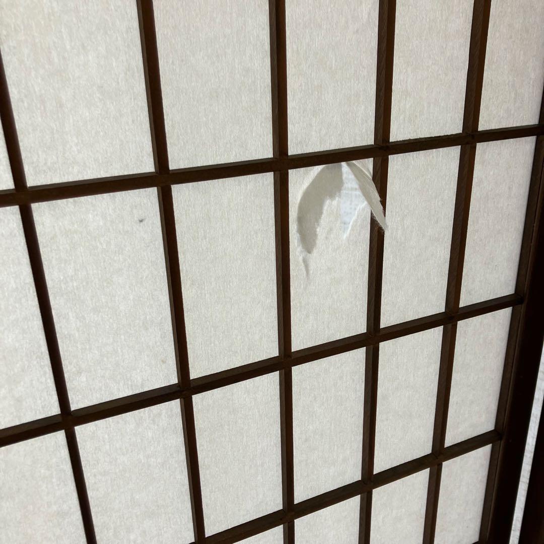 昭和レトロ 和モダン 木製 5連格子 障子パーテーション 間仕切り 仕切り 衝立