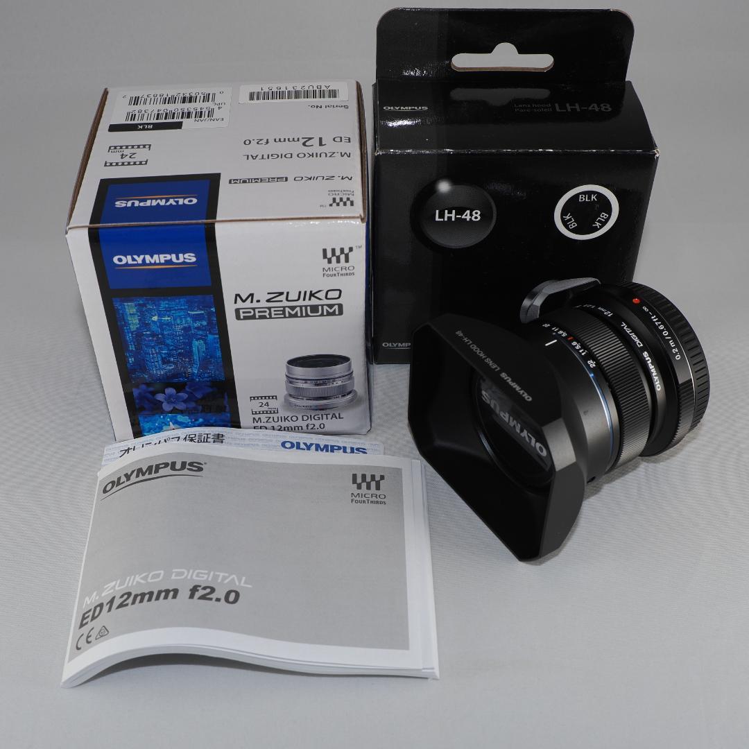 M.ZUIKO DIGITAL ED 12mm F2.0　フード付　美品最終値下