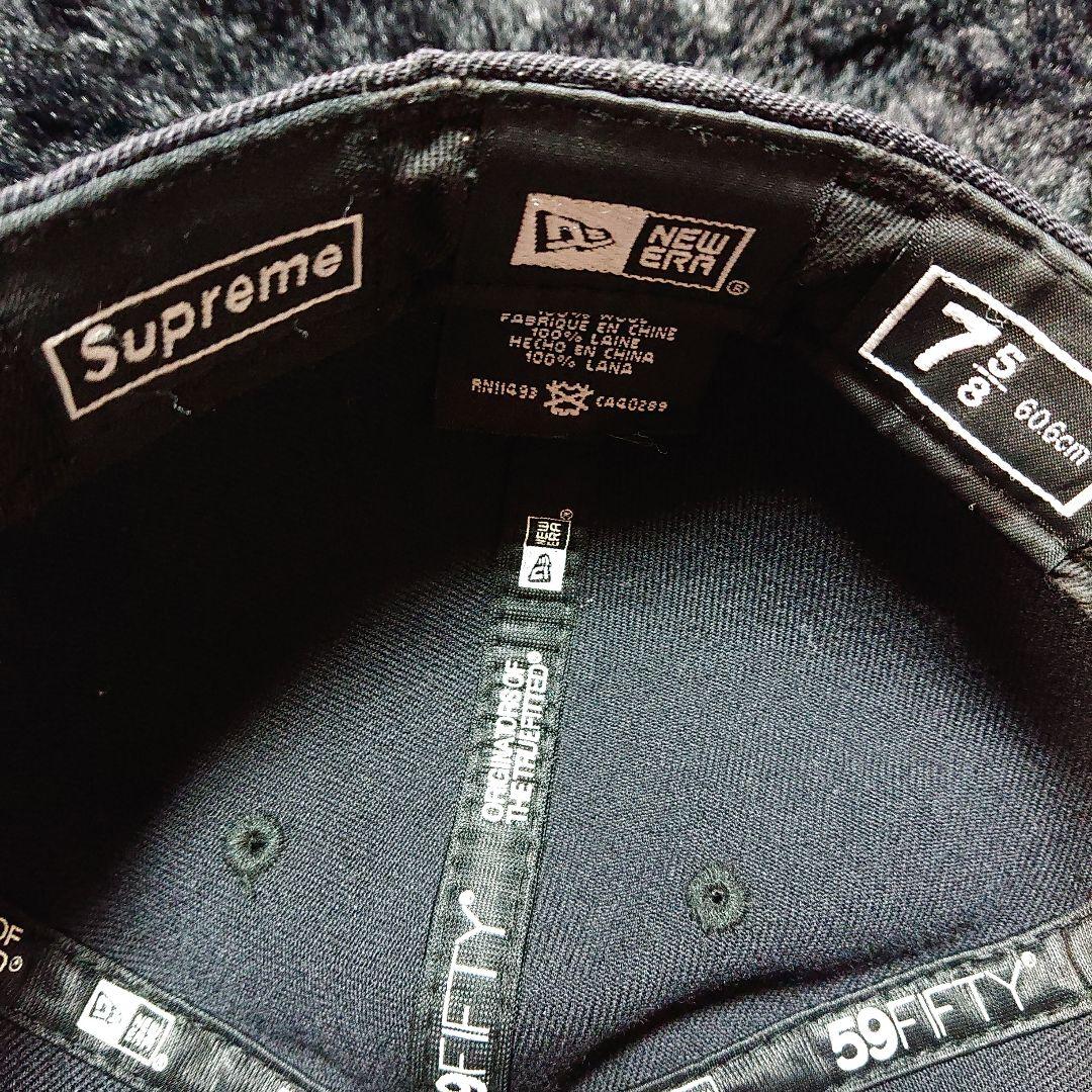 Supreme 59FIFTY ブラックキャップ 7 5/8 シュプリーム