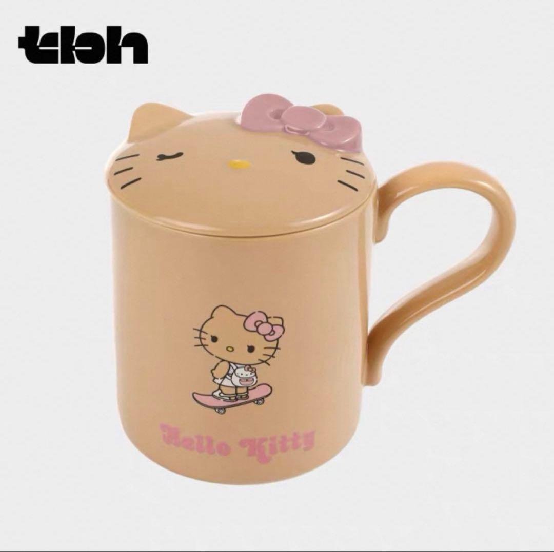 海外限定Hello Kitty x TBH 蓋付きマグカップ