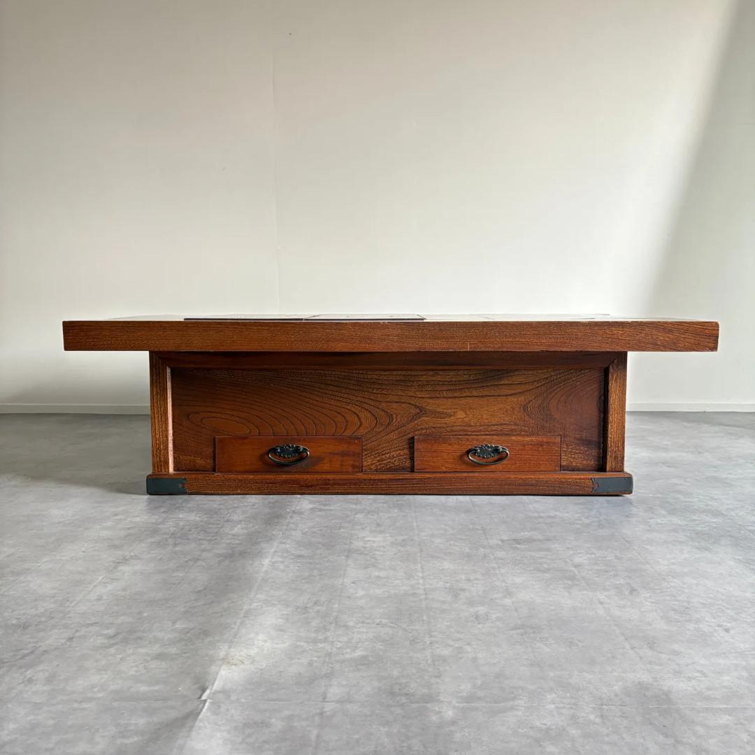 桜材 　関西火鉢 　座卓 　囲炉裏テーブル