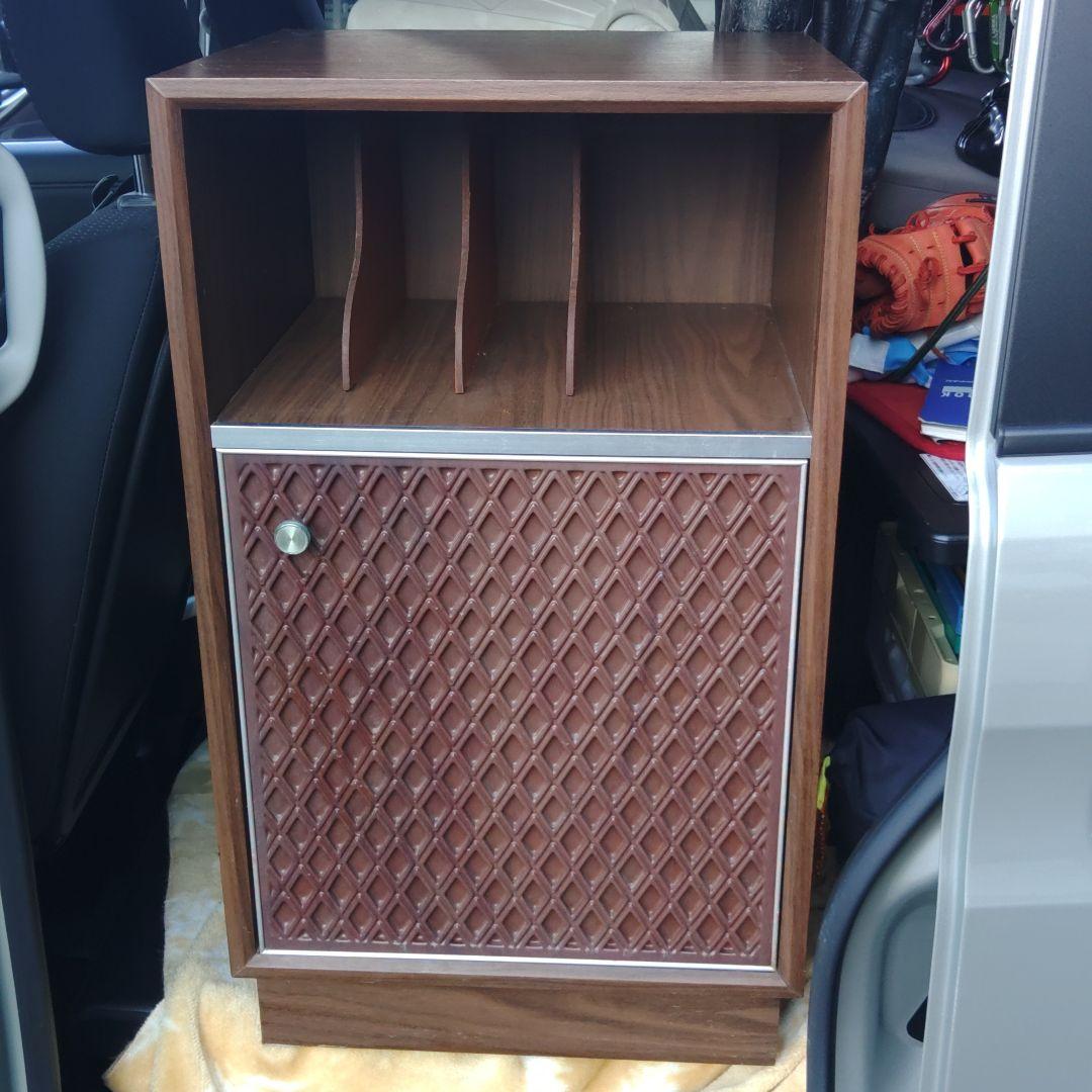 昭和 レトロ レコードラック 収納 木目 インテリア ラック