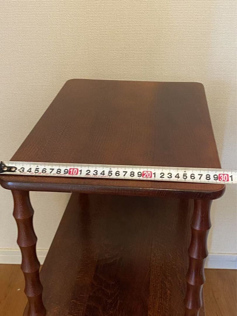 昭和レトロミッドセンチュリー3段木製ラック飾り棚花台古道具古 電話台