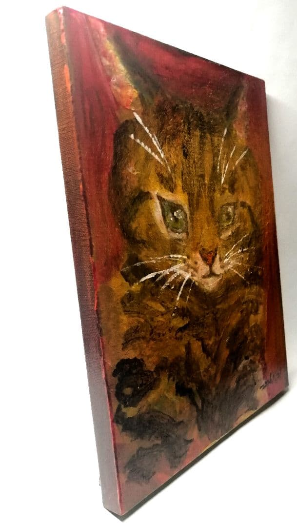 猫 猫の絵 絵 絵画 アクリル画 原画 アート ドローイング アートパネル