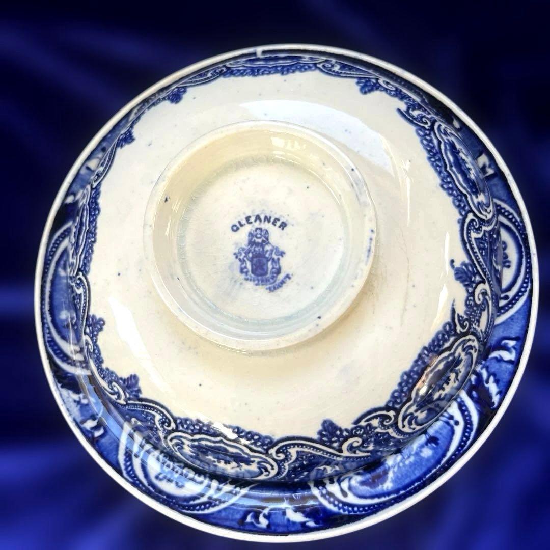 阿蘭陀焼 デルフト ペトルス・レグー窯 銅版転写 どんぶり皿　　鉢アンティーク