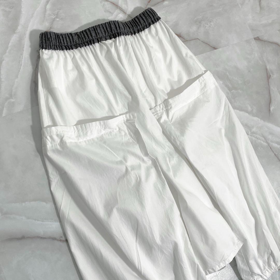 A13140 コムデギャルソン　08ss 変形サルエルパンツ　ホワイト S