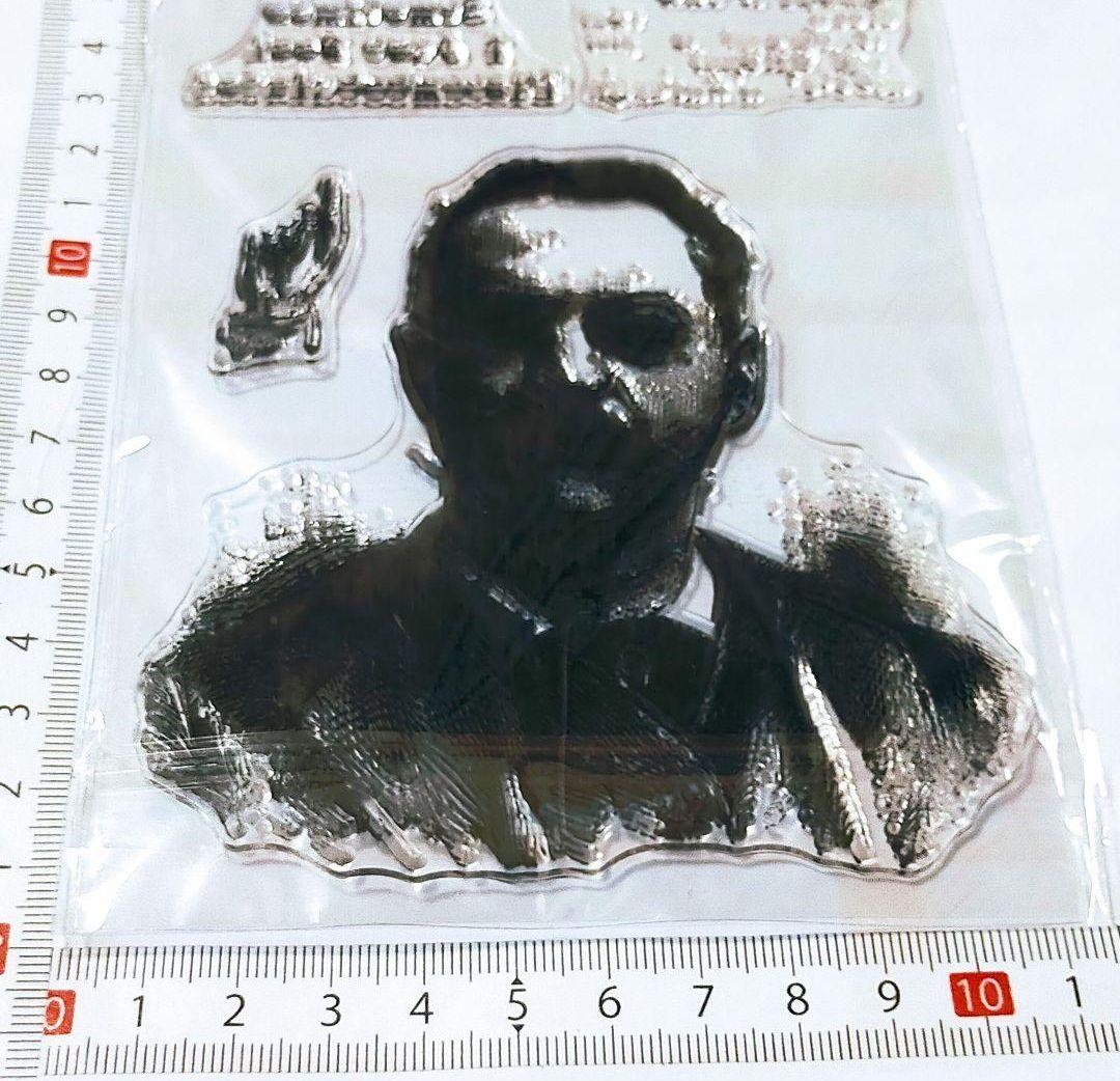 (101)【海外製 】クリアスタンプ ヴィンテージ 紳士 肖像画