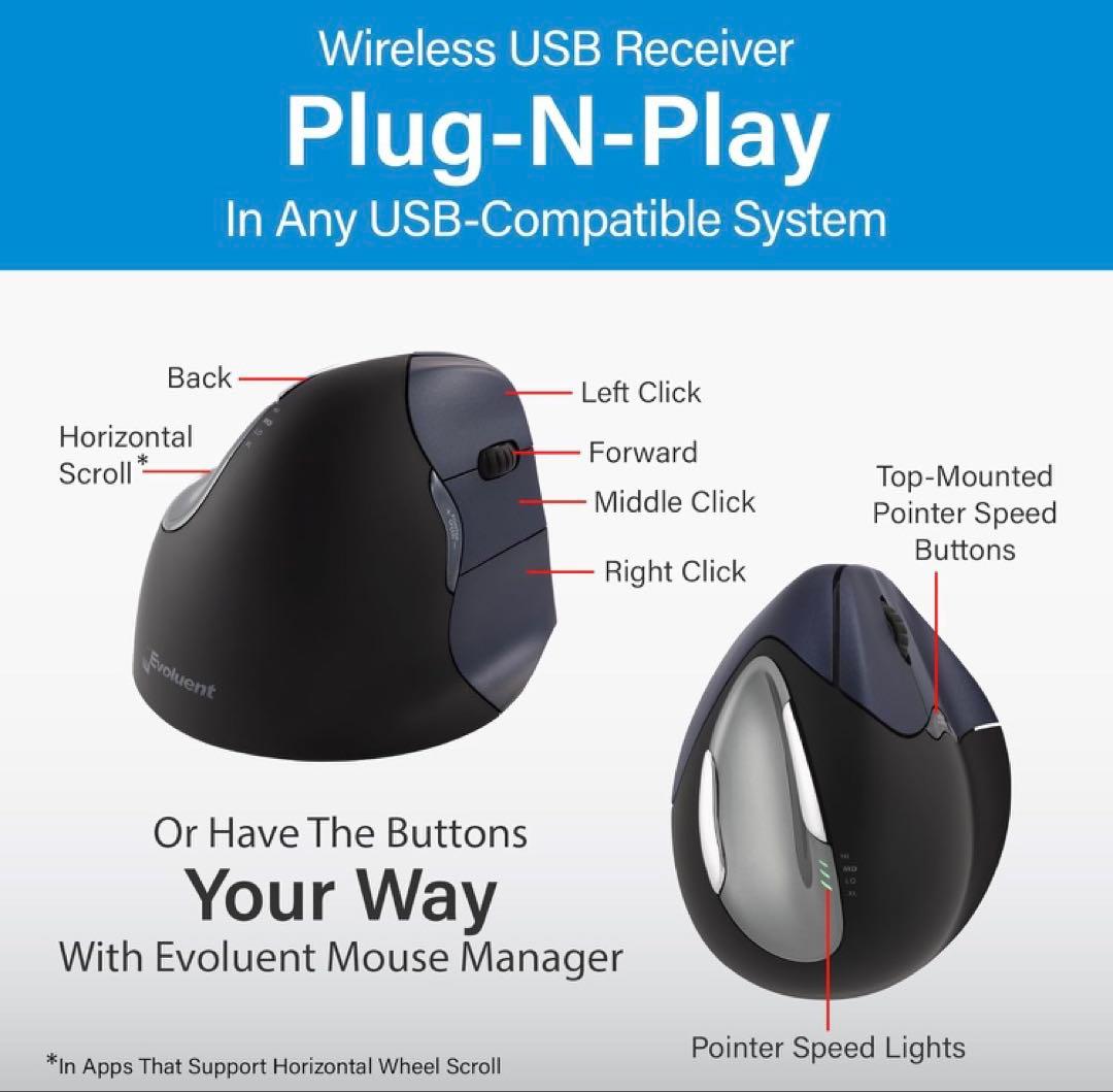 Evolent VerticalMouse エルゴノミックマウス