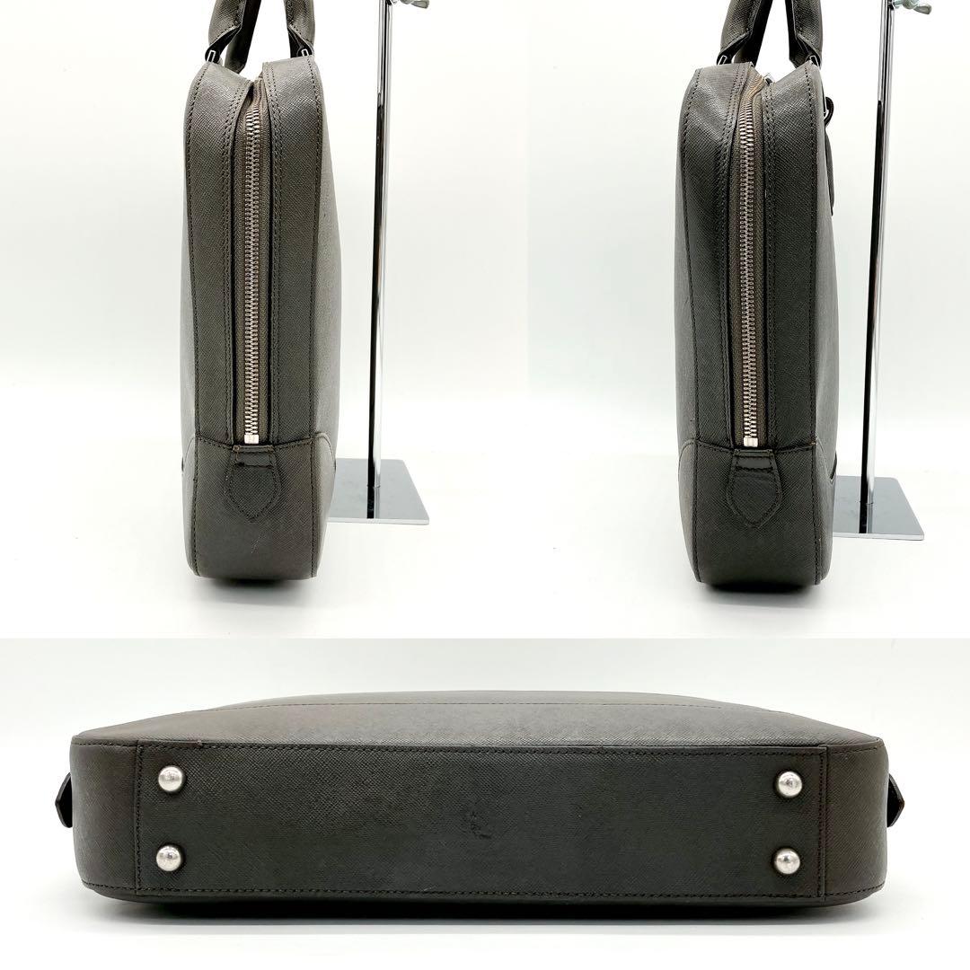 【PELLE MORBIDA】ブリーフケース　Capitano レザー　グレー