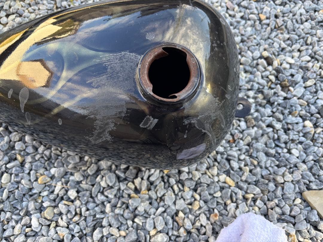 汎用ピーナッツタンク&フラットフェンダー　ファイアーパターン