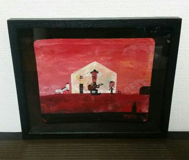 人気絵本作家 長谷川義史 個展作品 ブリキ絵 希少