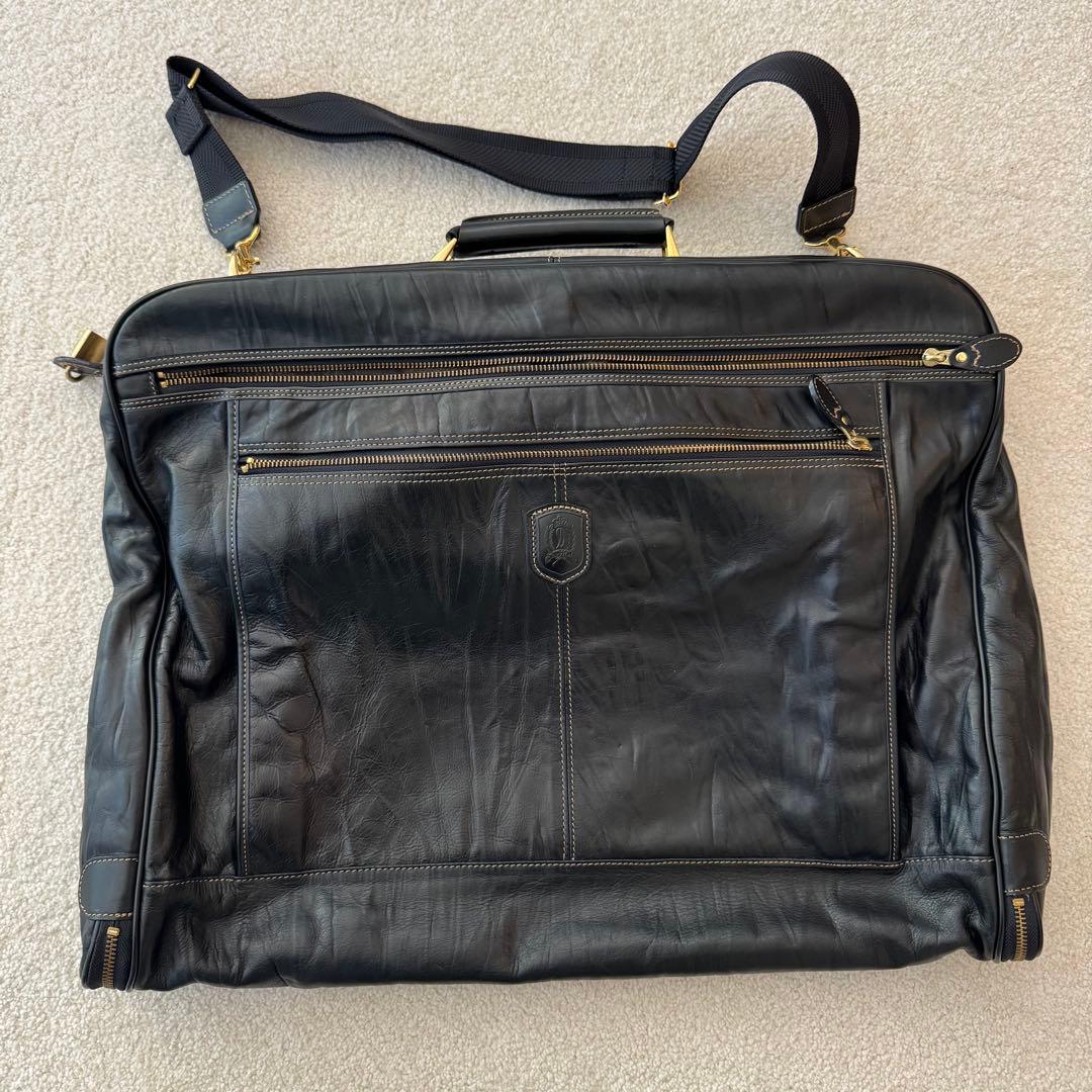 MARUEM マルエム　松崎　スーツ収納バッグ　ガーメントバッグ　本革　鍵付き