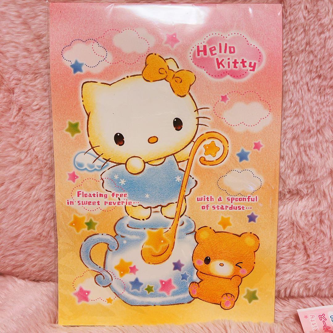 希少レア　ハローキティ　スウィートクローバー　メモ　ペン　缶　2003 サンリオ
