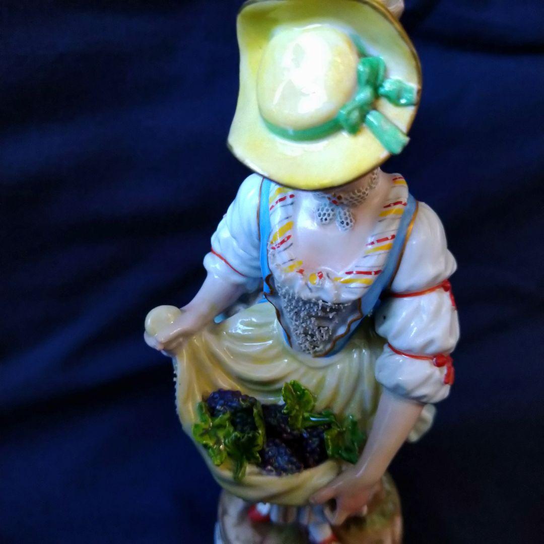 ✤1924年以前マイセン(Meissen)フィギュリン✤『葡萄の収穫』✤