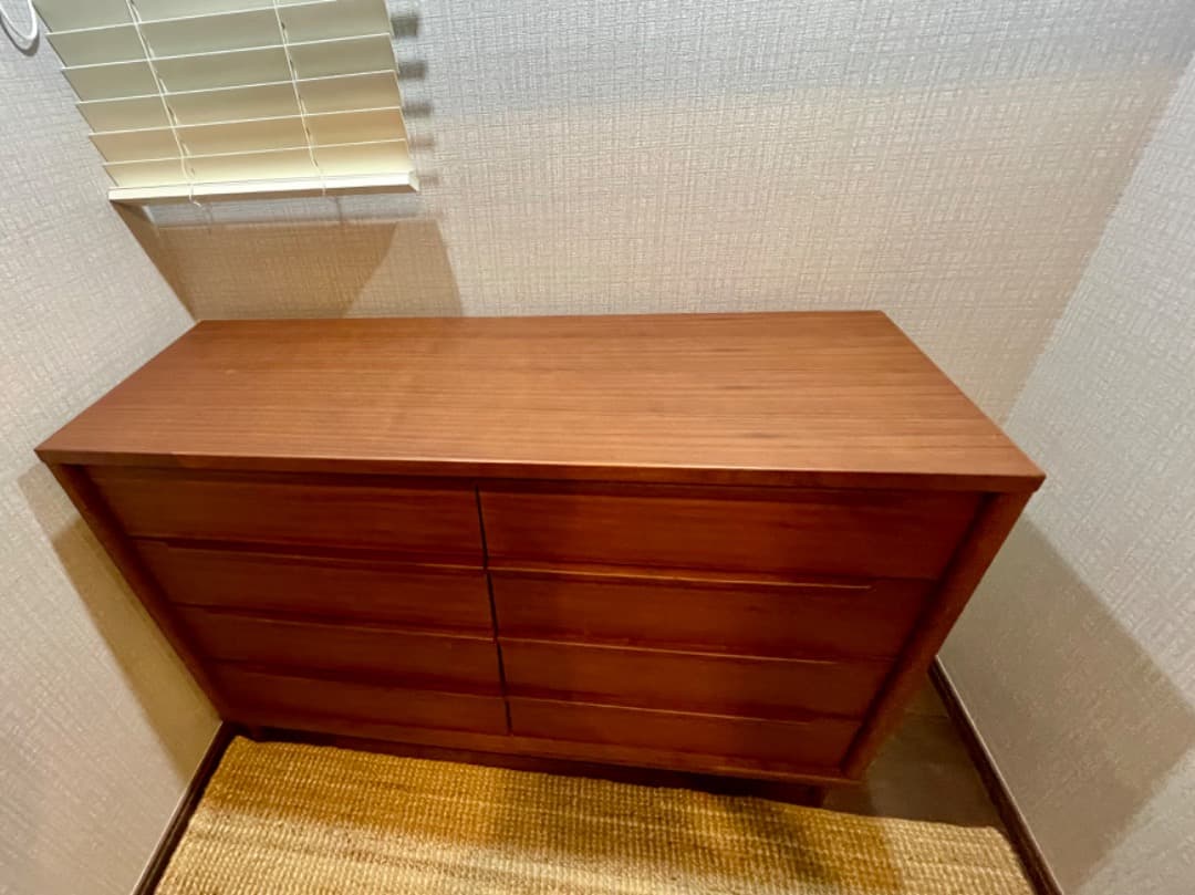 ブラウン木製チェスト ８引き出し KEYUCA ビネンチェスト 4段ワイド