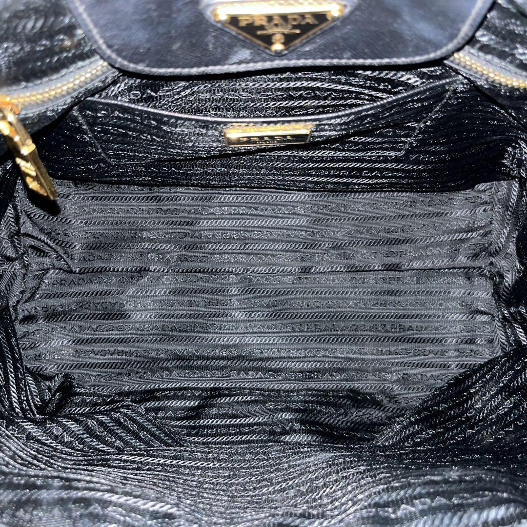 美品　プラダ　2way ショルダーバッグ　三角ロゴ　ハンドバッグ　ナイロン　黒