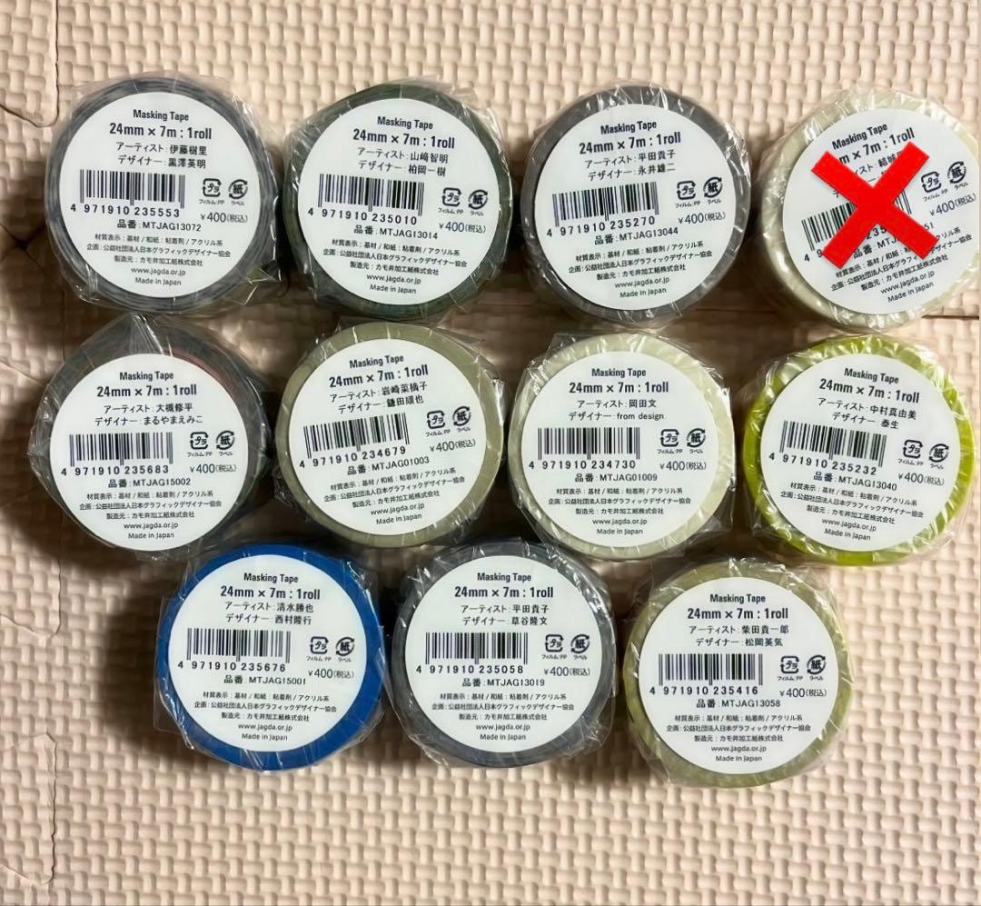 廃盤　JAGDA マステセット　単品960円