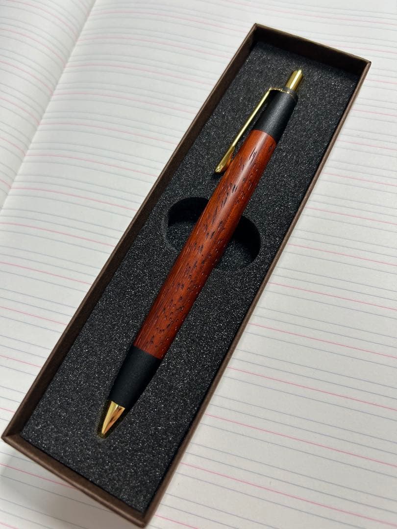 紅紫檀 シャーペン 0.5 真鍮 木製 ボナンペン