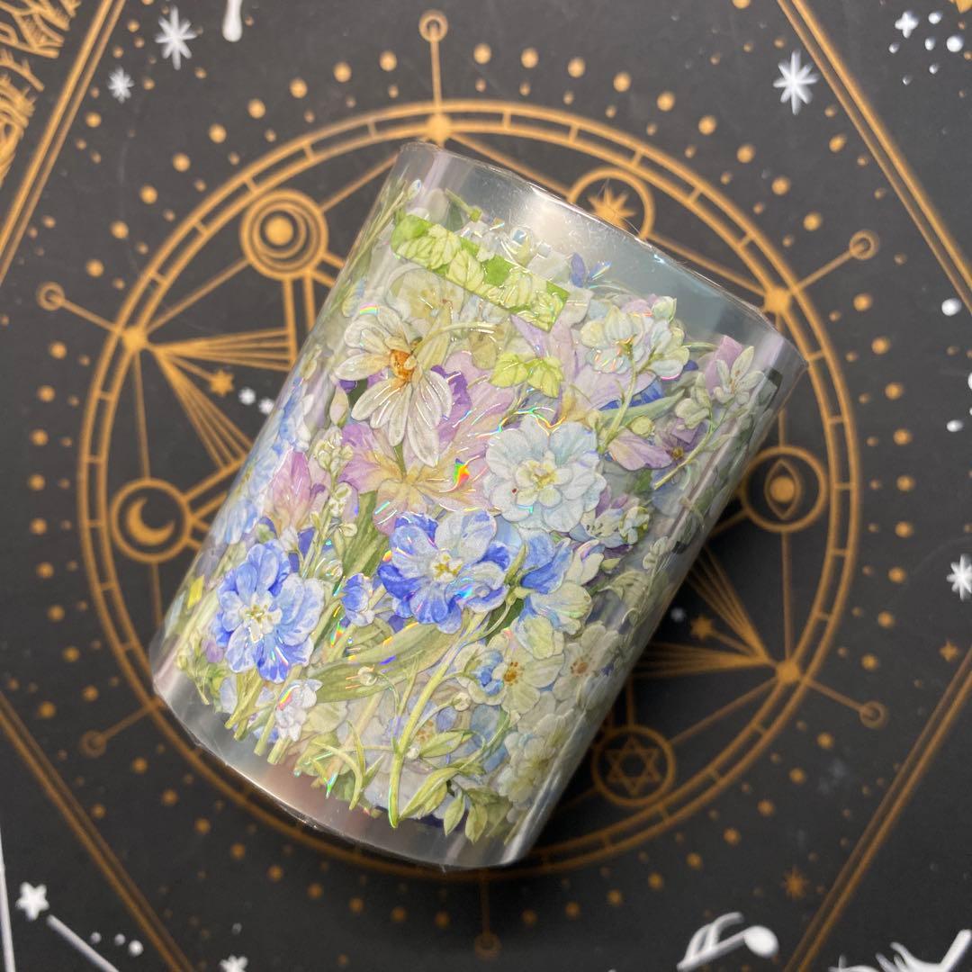 【N】海外　10m巻　貝殻光/PETマスキングテープ　お花/動物/人物系/背景系