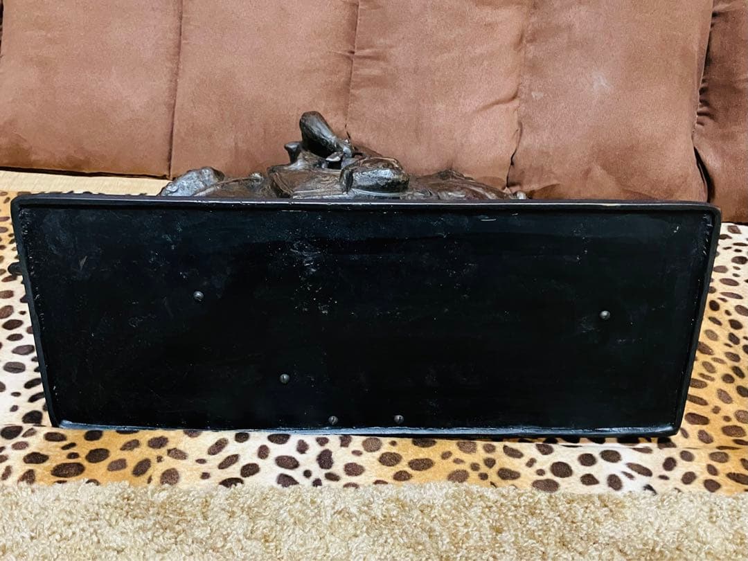 上杉謙信 銅像 置物 ブロンズ 金属製 馬 レトロ 戦国武将 武士 鎧 兜 武具