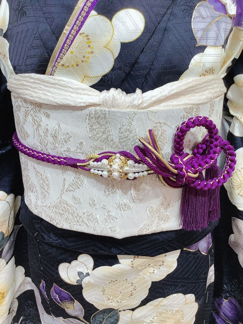 濃紺　振袖フルセット