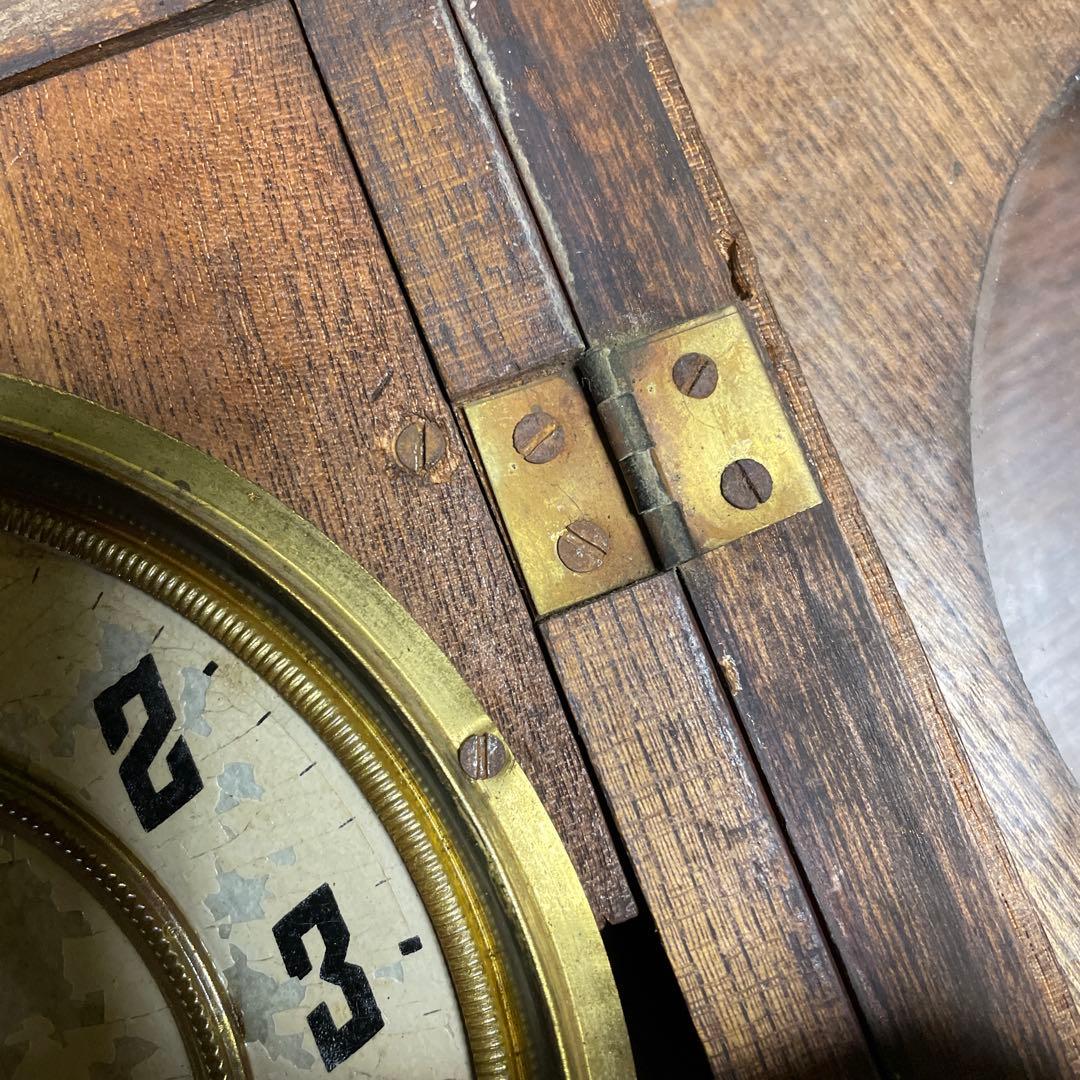 木製掛時計 振り子付き アナログ　アンティーク