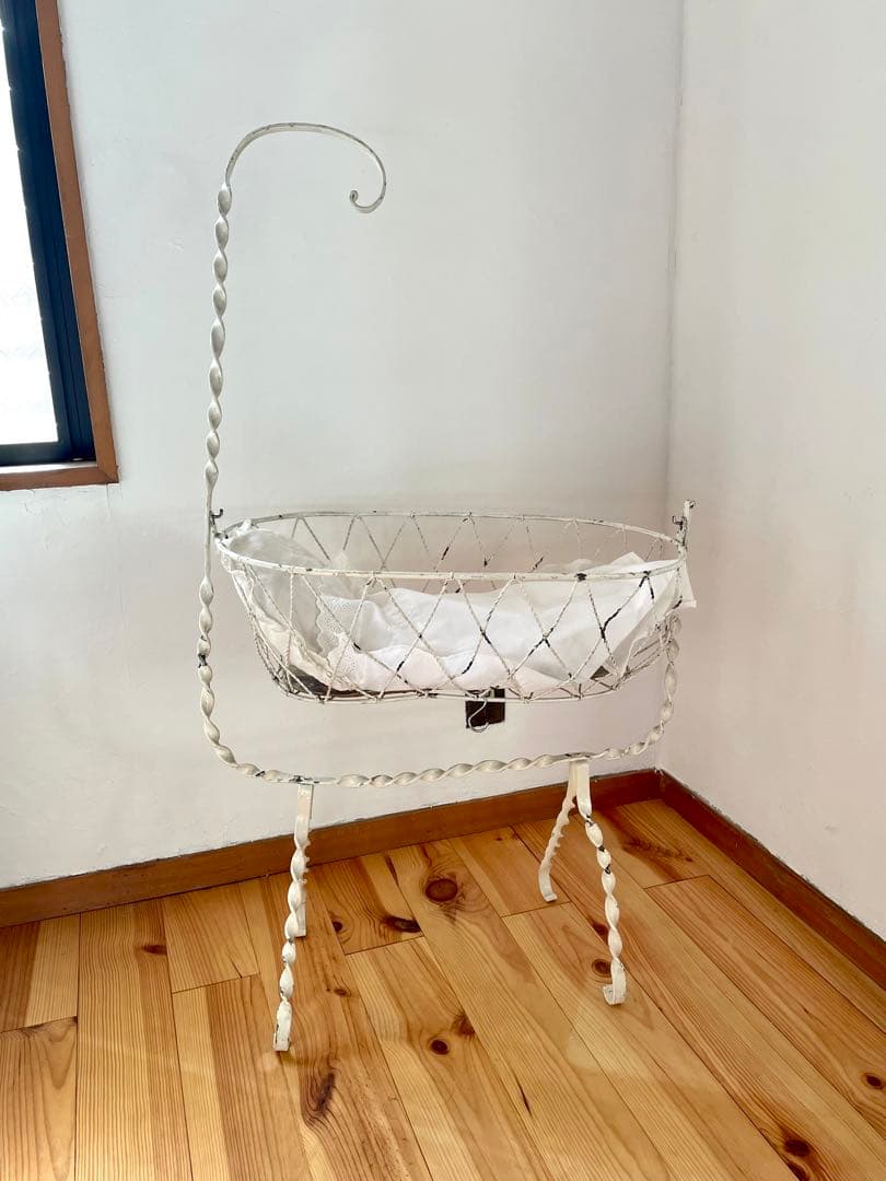 フランスアンティーク アイアン ドール用ベッド