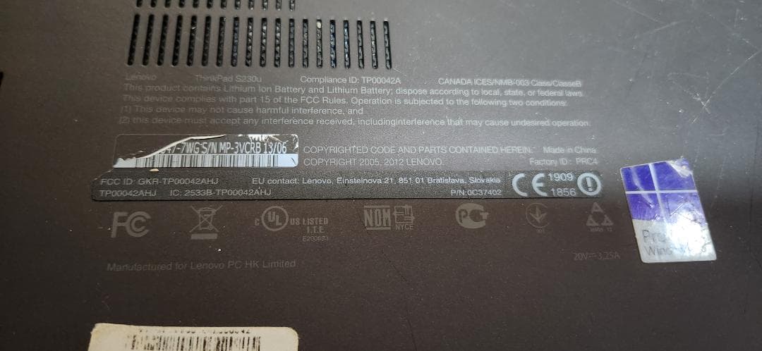 LenovoレノボThinkPad★S230u★i7メモリ8G★HDD500G