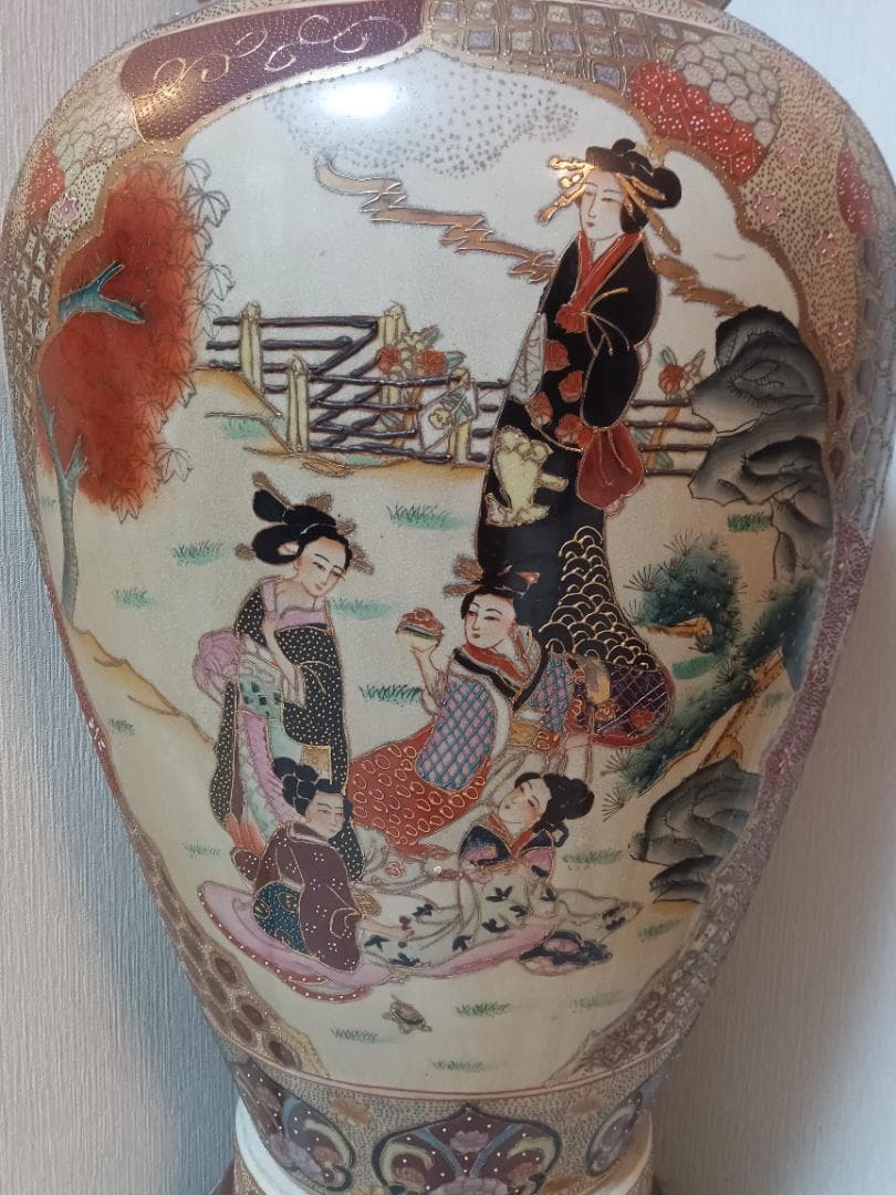 和風陶器 蓋付き大壺