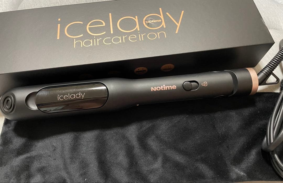 icelady ヘアアイロン ブラック/ローズゴールド
