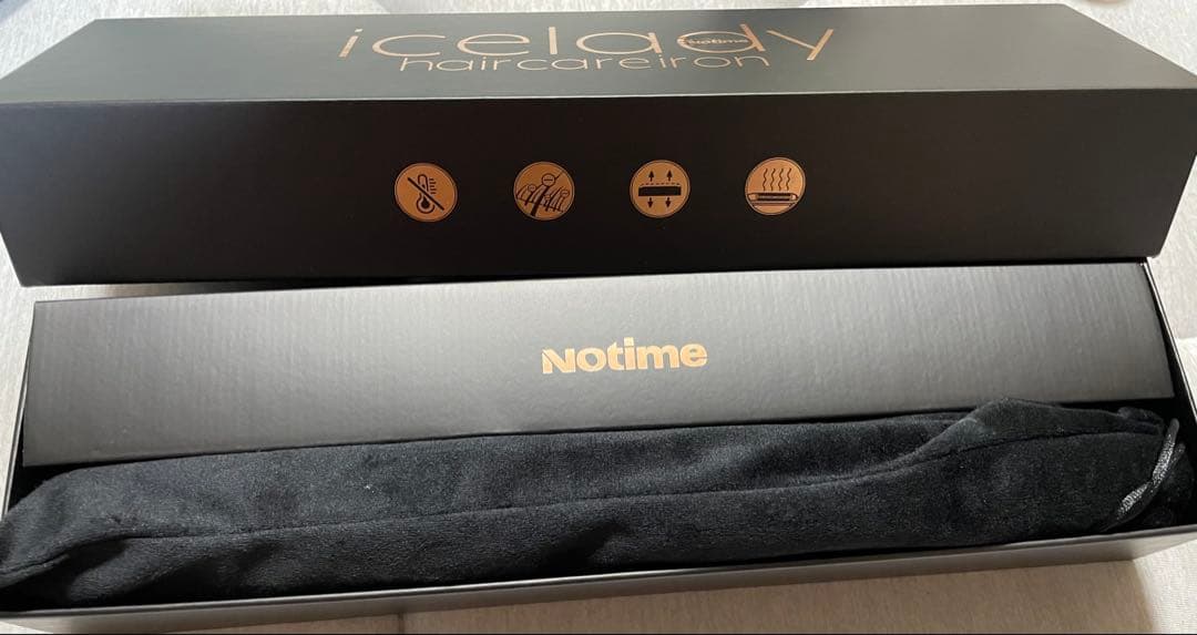 icelady ヘアアイロン ブラック/ローズゴールド