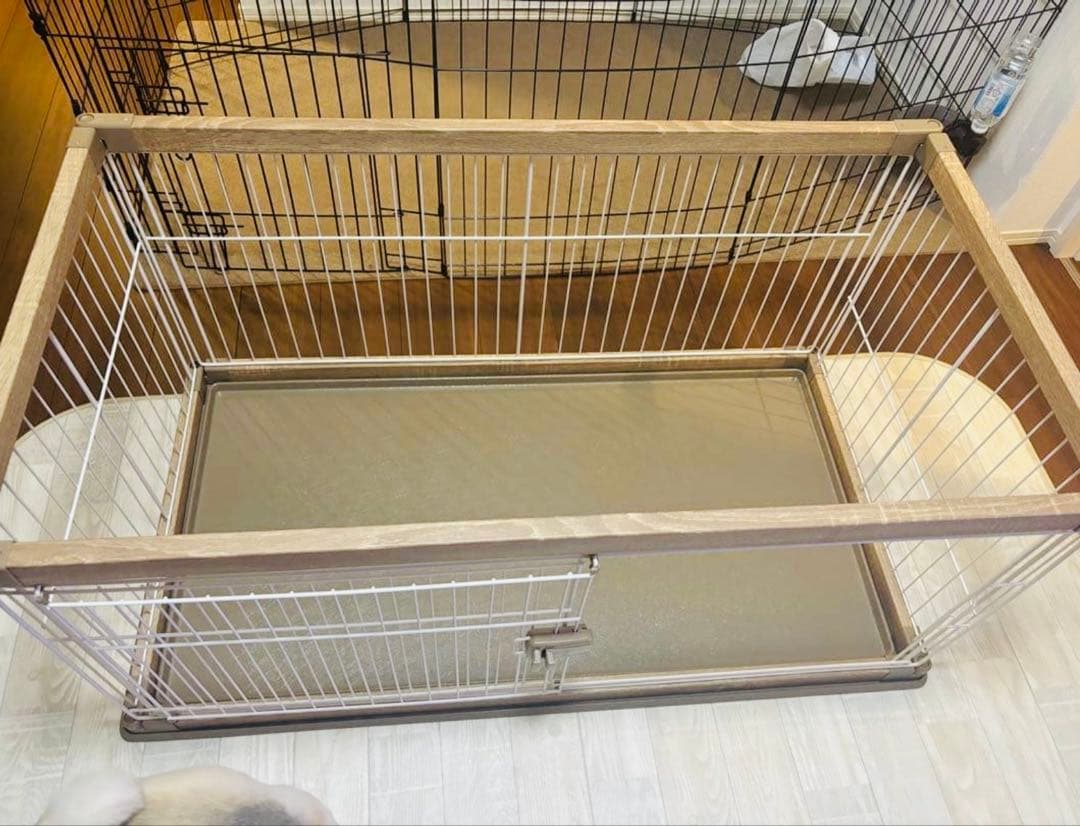 【アイリスオーヤマ】小型犬用ケージ/スライド扉付き/組立簡単