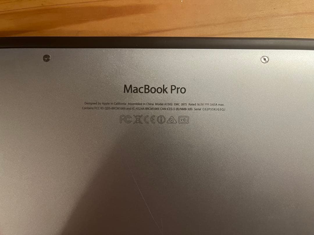 MacBook本体 MacBookPro (Retina, 13-inch, Early2015)