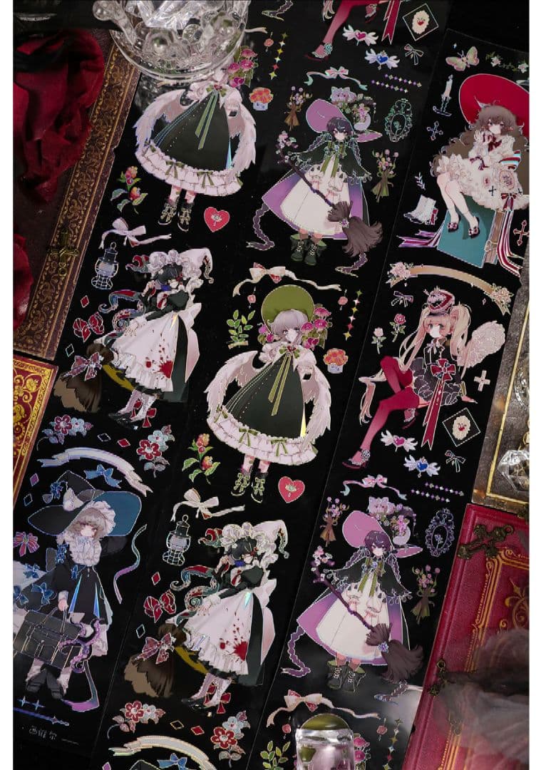 J354＃西维尓(镭射银)差只小恐龙切り売り海外人物マステ女の子