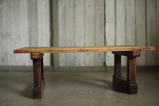 明治期　味のある木製のテーブル