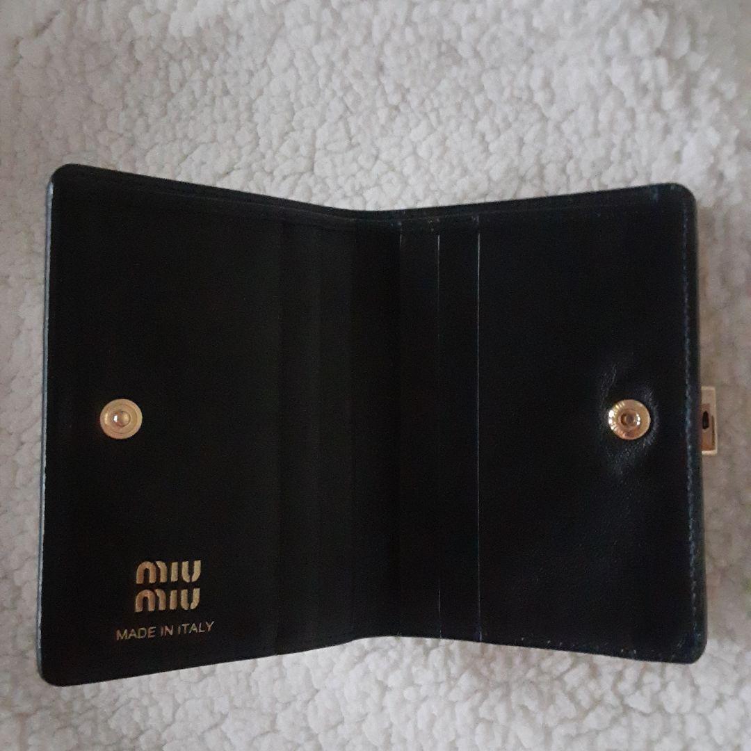 【レア】ミュウミュウ パテント エナメル がま口 財布 5ME009