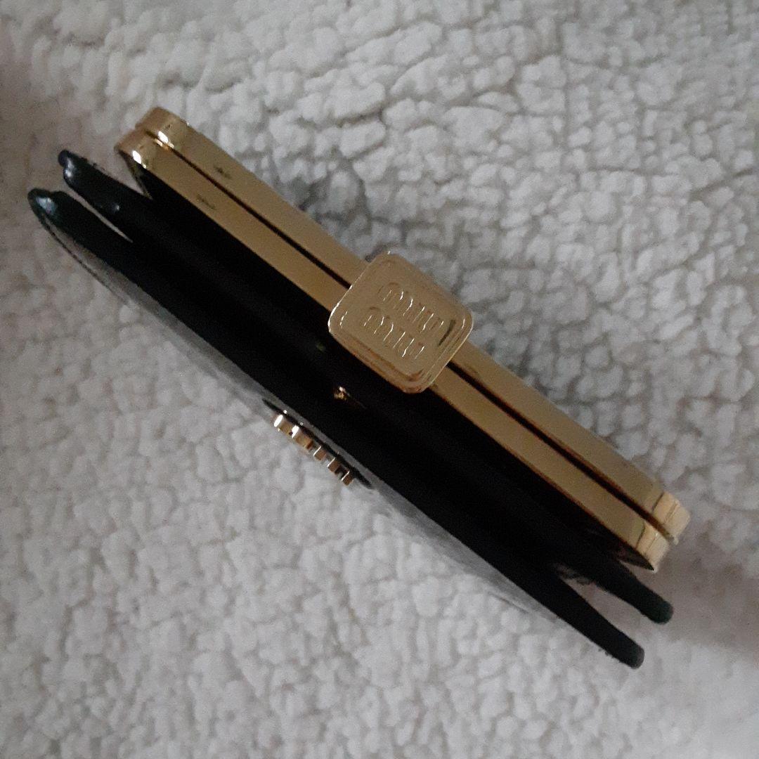 【レア】ミュウミュウ パテント エナメル がま口 財布 5ME009