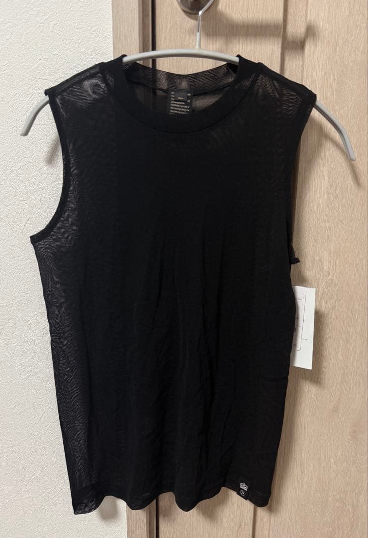 ユキ★ESSENTIAL レイヤードデザインリブトップス ブラック