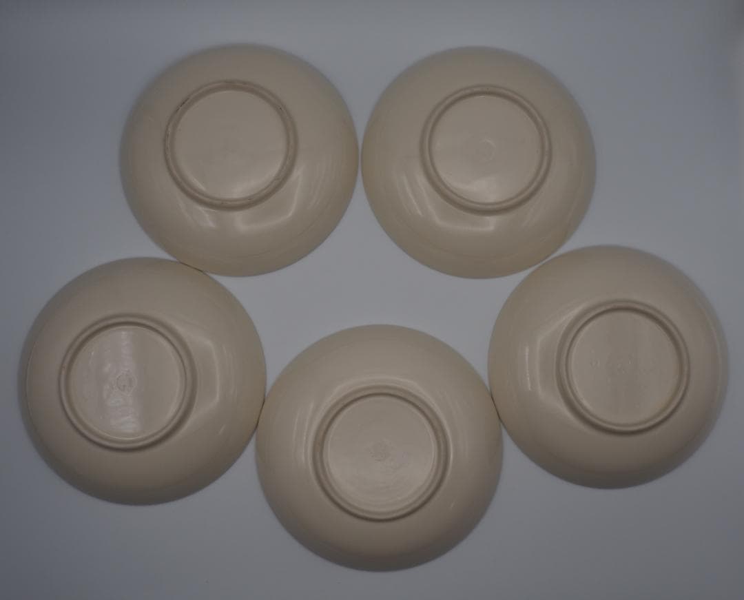 清風与平 瑍白磁 浮文釉下彩 皿 10枚 共箱