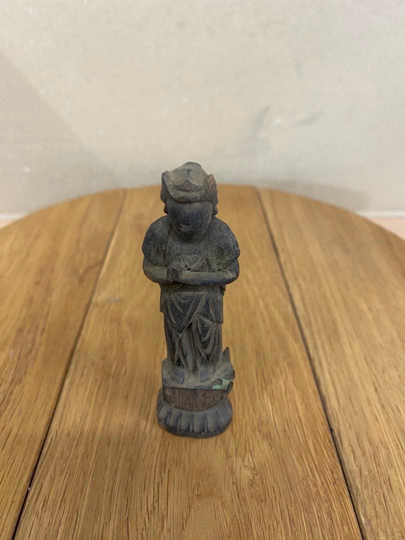 円空彫り仏　観音菩薩　全高8.5センチ