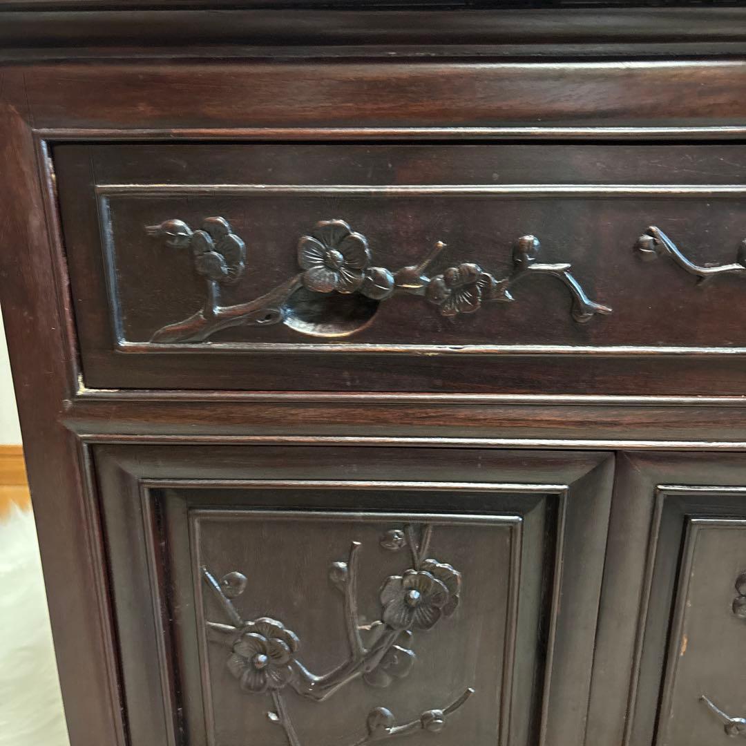 【貴重・豪華】中国美術 唐木 花梨材 花台 コンソールテーブル 中国骨董