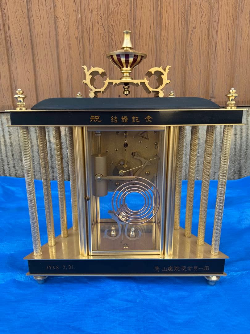 T*N様 【O-1784】日本美術時計 Nマーク 置時計 振り子時計 アナログ