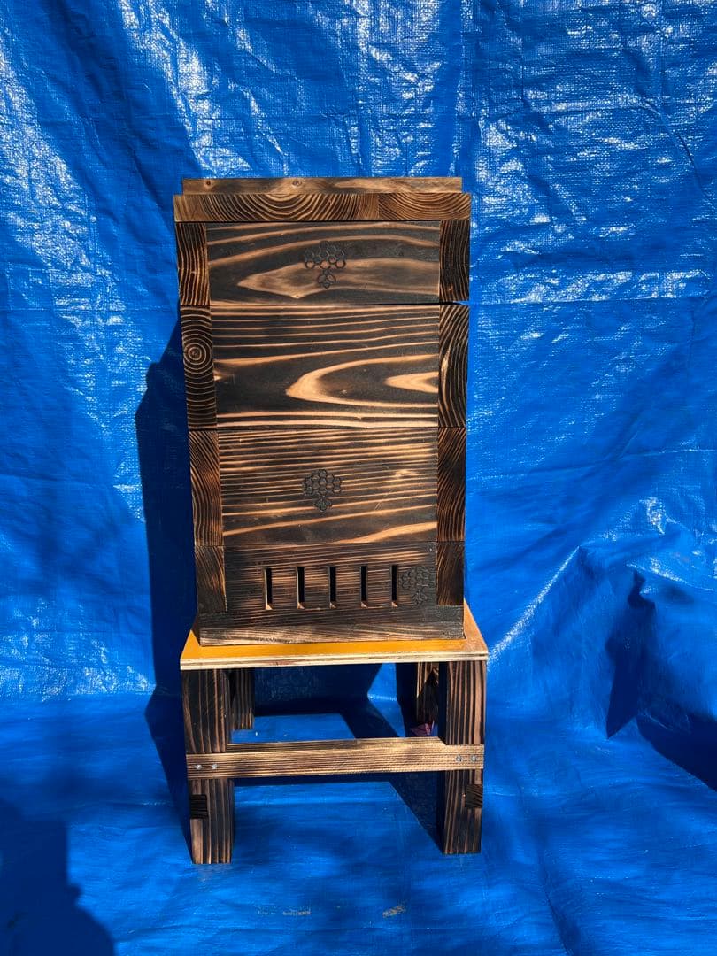 ニホンミツバチ　重箱式巣箱　営巣用巣箱2段　板厚3cm