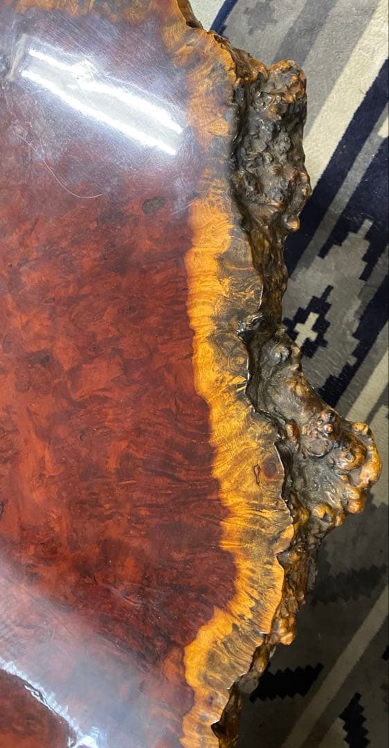 【希少】　一枚板 天然木　本花梨　座卓　 ローテーブル アンティーク 瘤　一点物